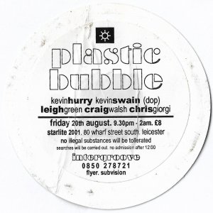 The Plastic Bubble - Friday 20th August - Leics .jpg