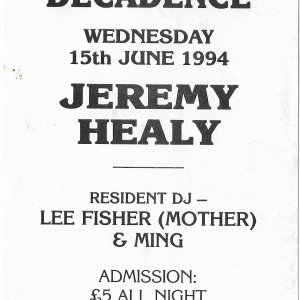 Decadence - Bakers - 15th June 1994 - (Single Sided Flyer) .jpg