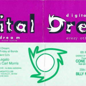 Digital Dream @ Bonds Birminham - 6th May 199?  (A&B Side) .jpg