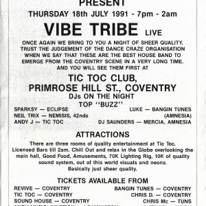 Dance Craze @ Tic Toc - Coventry - 18th July 1991 B .jpg
