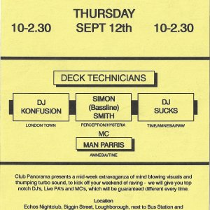 Club Panorama @ Echos - Loughbrough - 12th September 1991 B .jpg