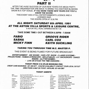 Time - Part 2 - @ Aston Villa Sport & Leisure Centre - 19th April 1991 - B .jpg