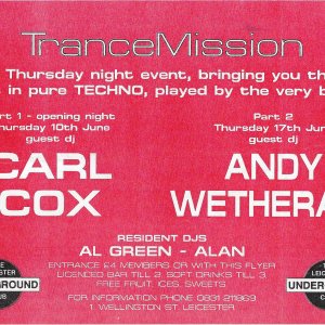 TranceMission @ The Leicester Underground Club - 10th June & 17th June 1993 - B .jpg