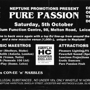 Pure Passion @ Colesium Function Ctr - Leicester - 5th October 1991 - B .jpg