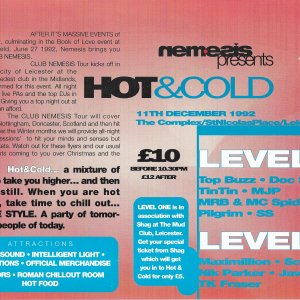 Nemesis - Hot & Cold @ The Complex Leicester - 11th December 1992 - B .jpg