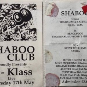 SHABOO Club Blackpool 'May 17th 1990'