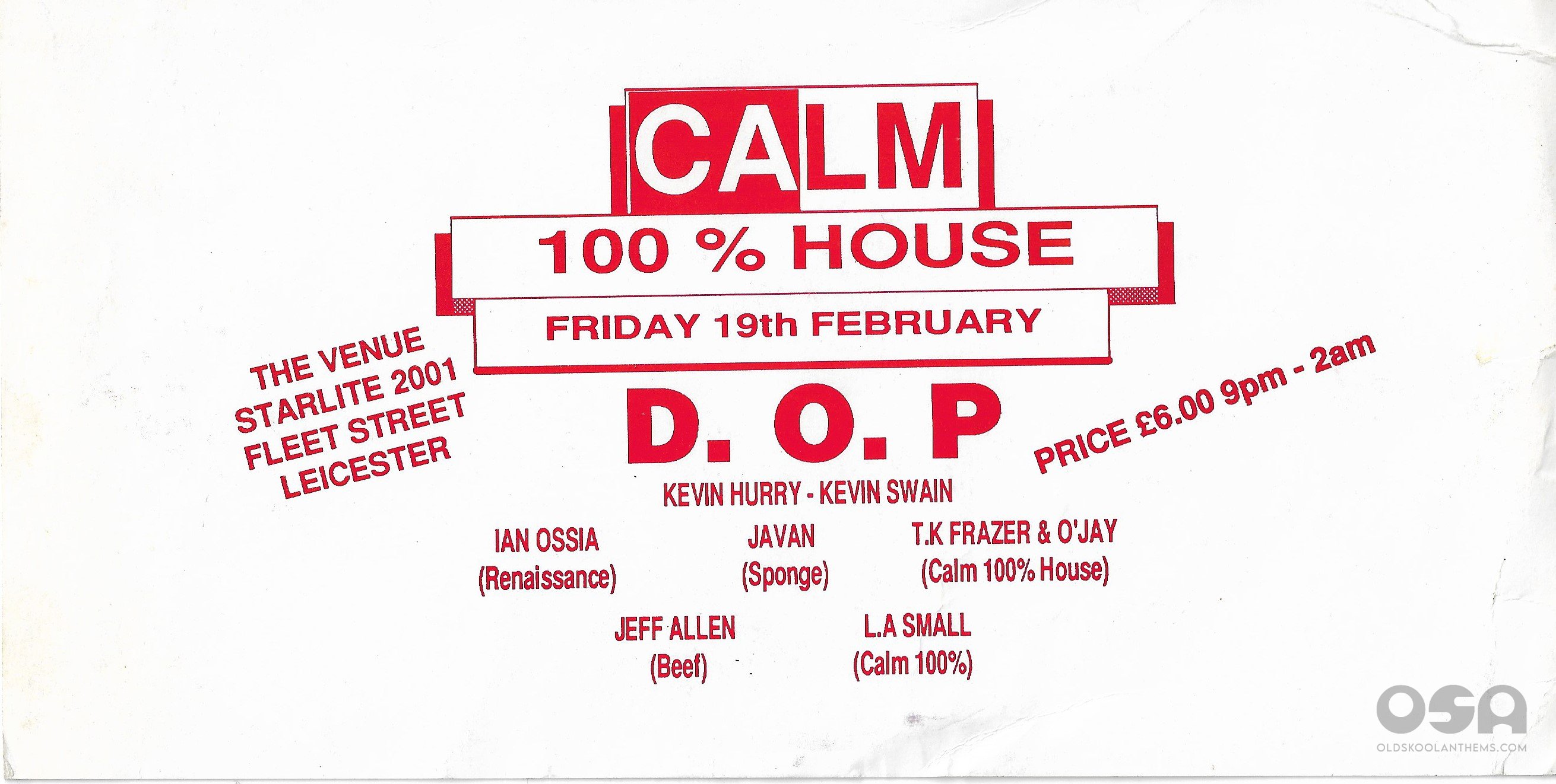 Calm 100% House @ Starlite 2001 - Leicester -19th Feb 199? B .jpg