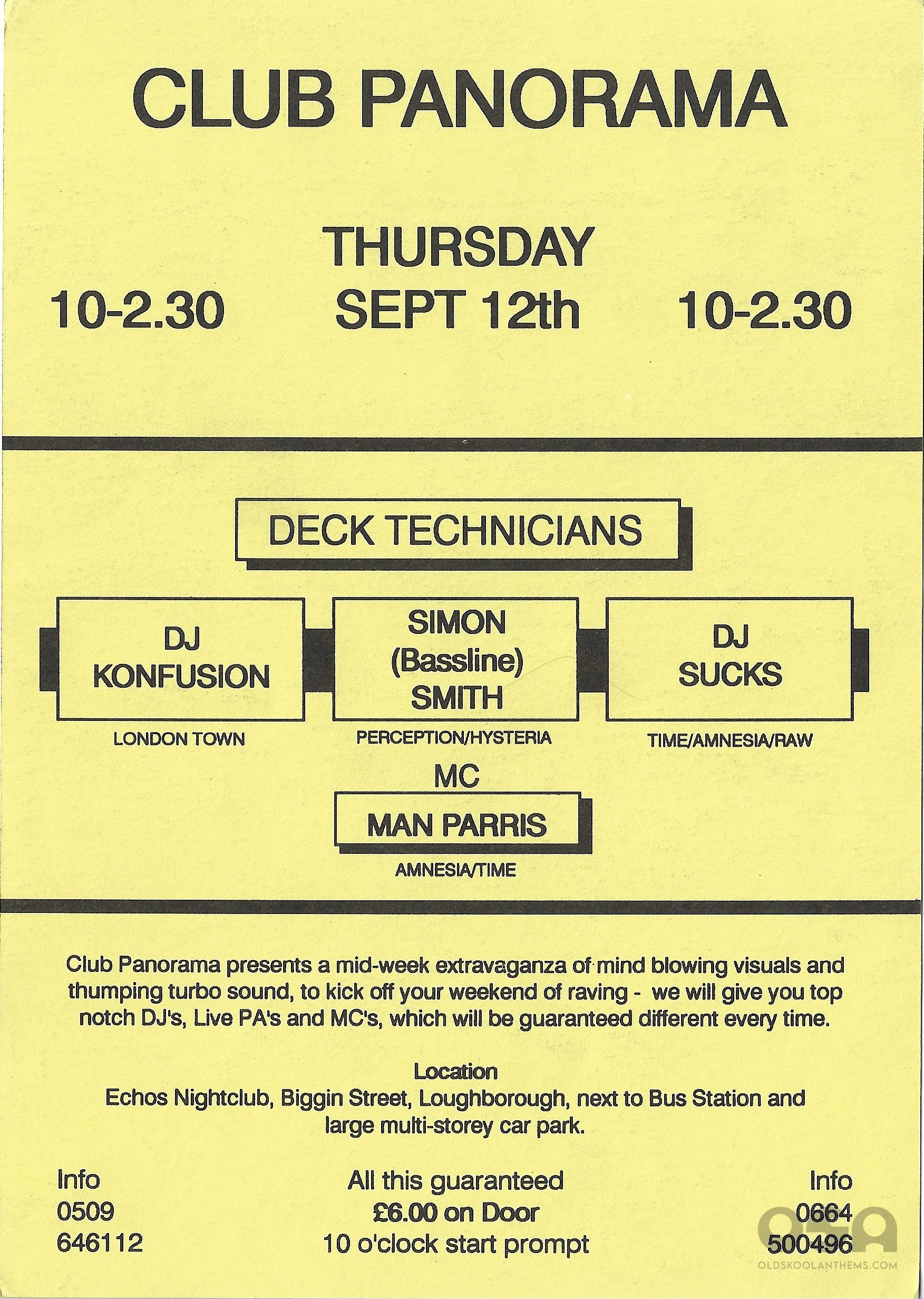 Club Panorama @ Echos - Loughbrough - 12th September 1991 B .jpg