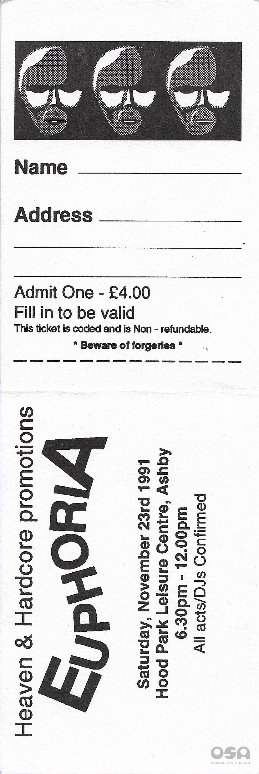 Euphoria (Ticket) - 23rd November 1991.jpg