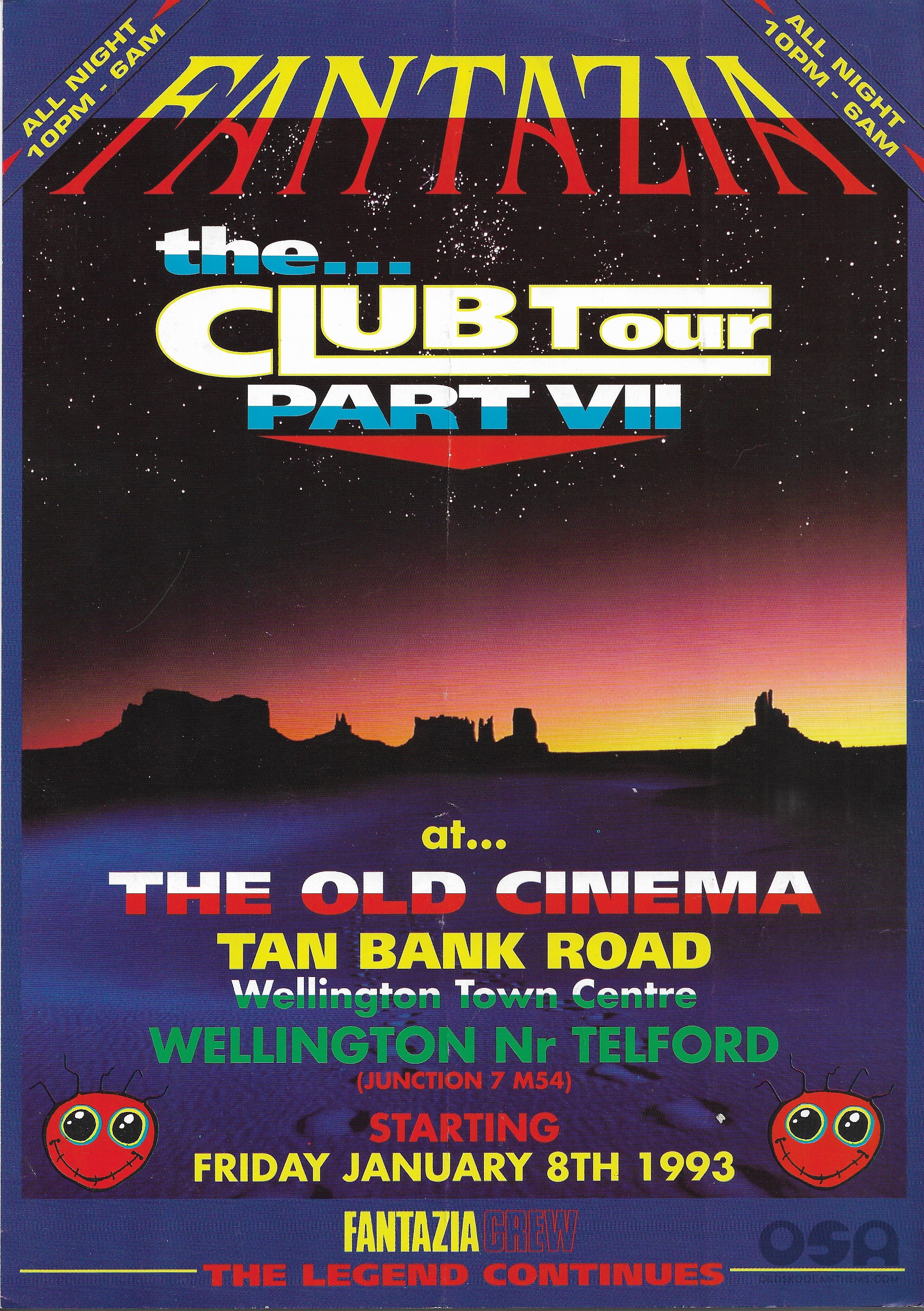 Fantazia Club Tour 7 @ The Old Cinema - Telford  - 8th January 1993 - A .jpg