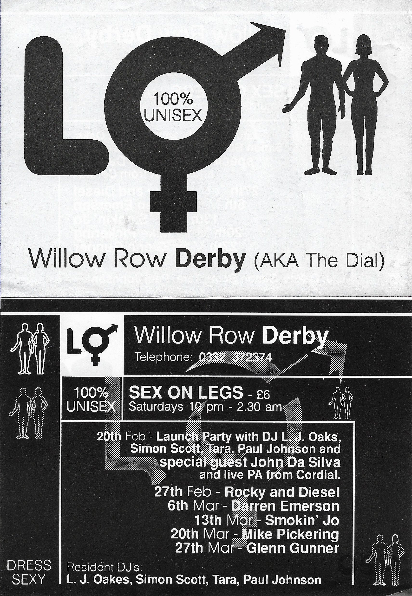 L0 @ The Dial Derby - 20th Feb 199? (Front & Back Of Flyer) .jpg