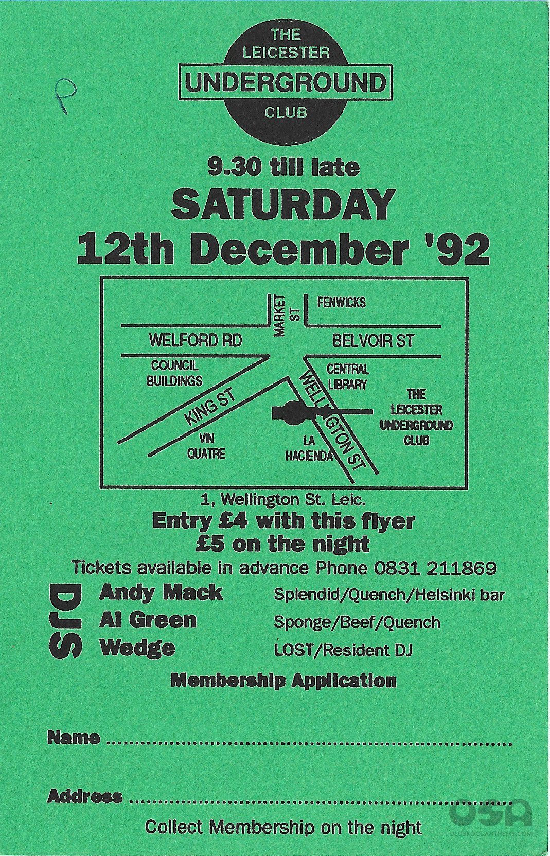 Lost @ The Leicester Underground Club - 12th December 1992 - B .jpg