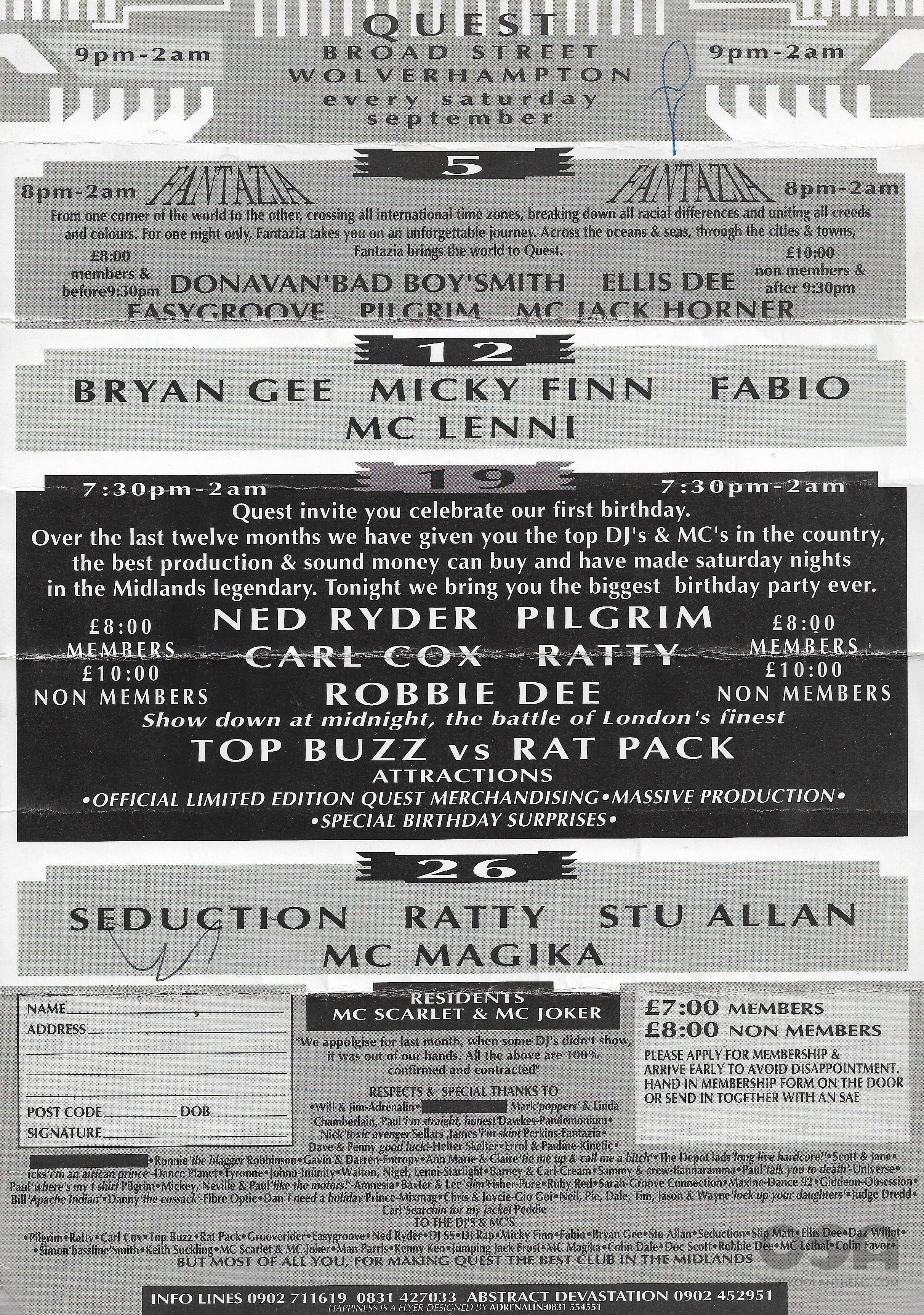 Quest - Biggest Birthday Party - Wolverhampton - 5th September 1992 - B .jpg