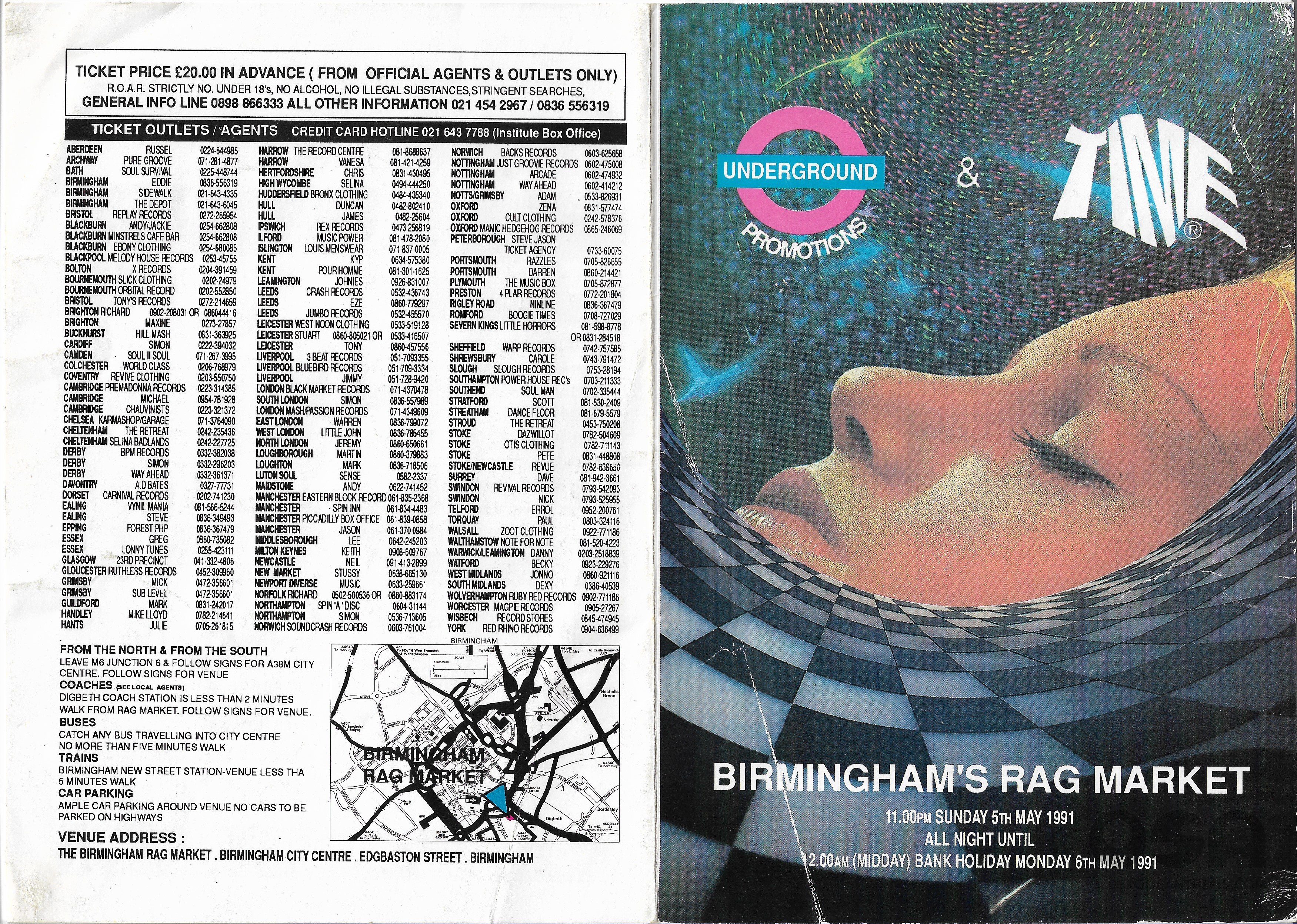 Time @ Birmingham's Rag Market - 5th May 1991 - Front & Back .jpg